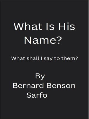 cover image of What Is His Name?